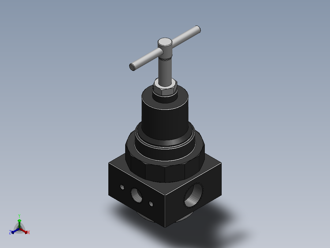空气调节器(高压42Kgpcm2型号-HPQR-15正等轴测图