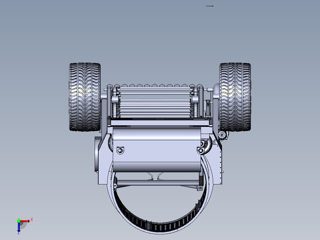 太子参收获机俯视图