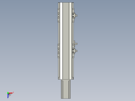直线模组LHA6-S150-M-100W(16丝杆)设计图纸俯视缩略图