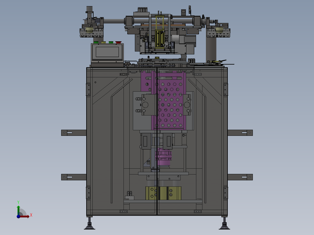 切线上料机前视图