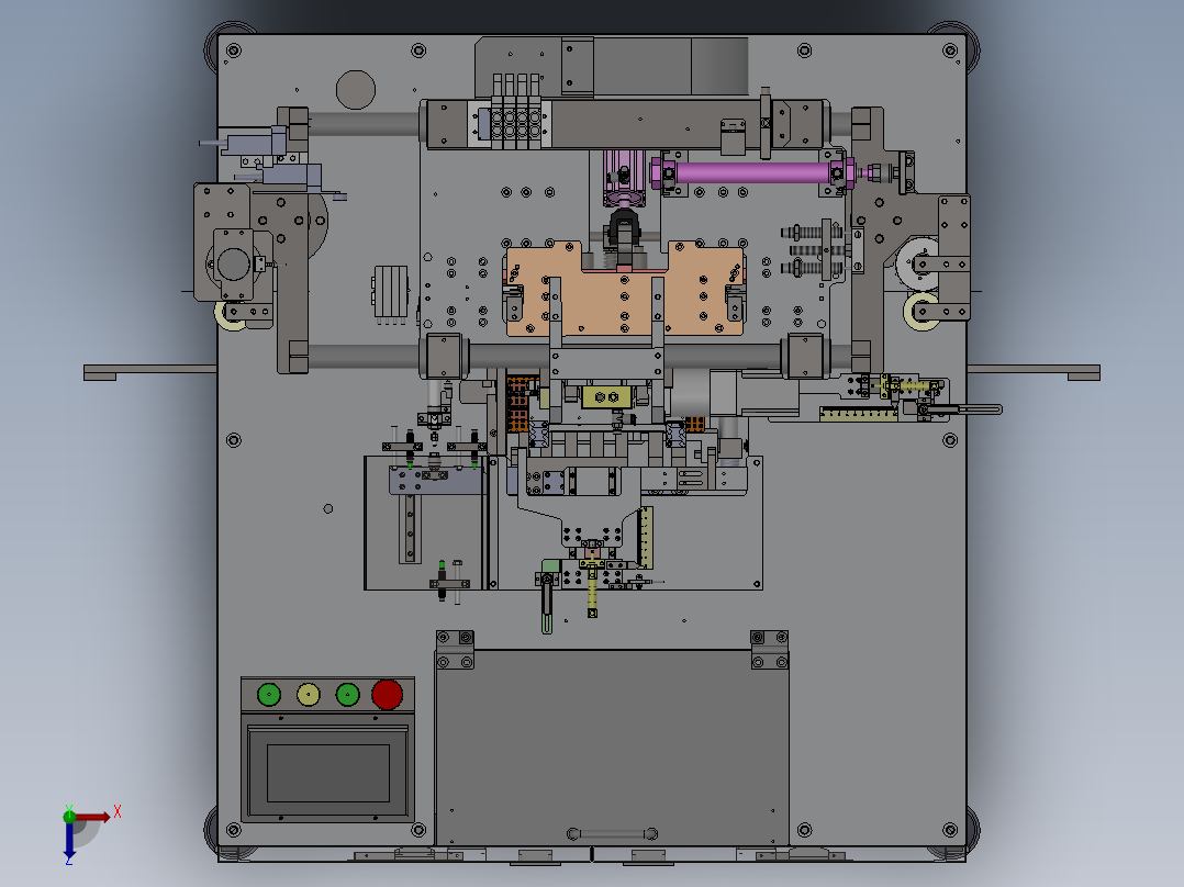切线上料机俯视图