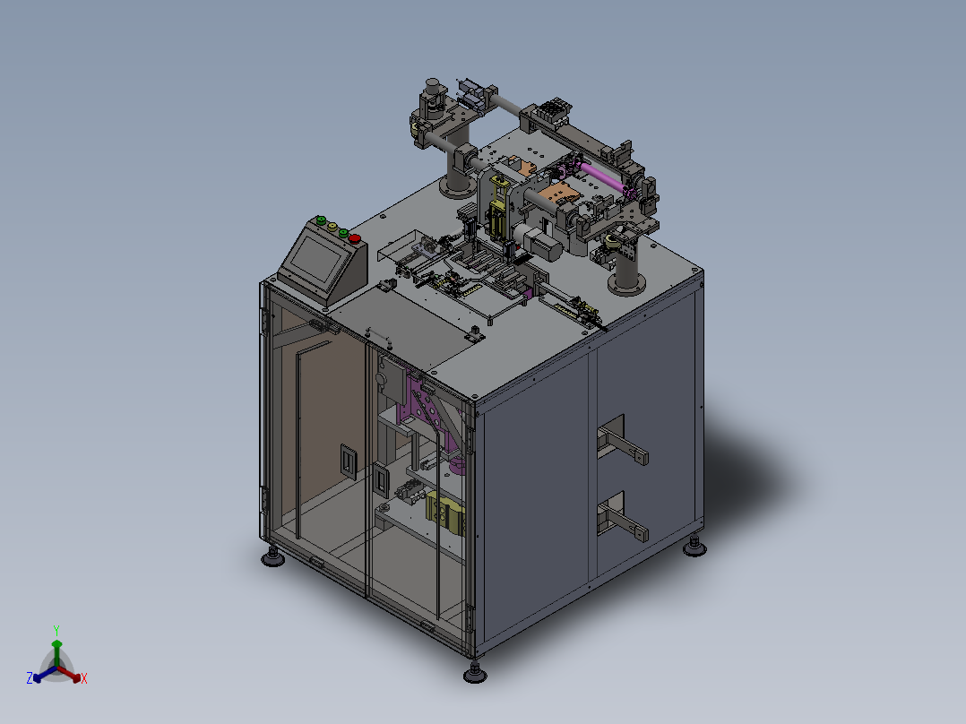 切线上料机正等轴测图