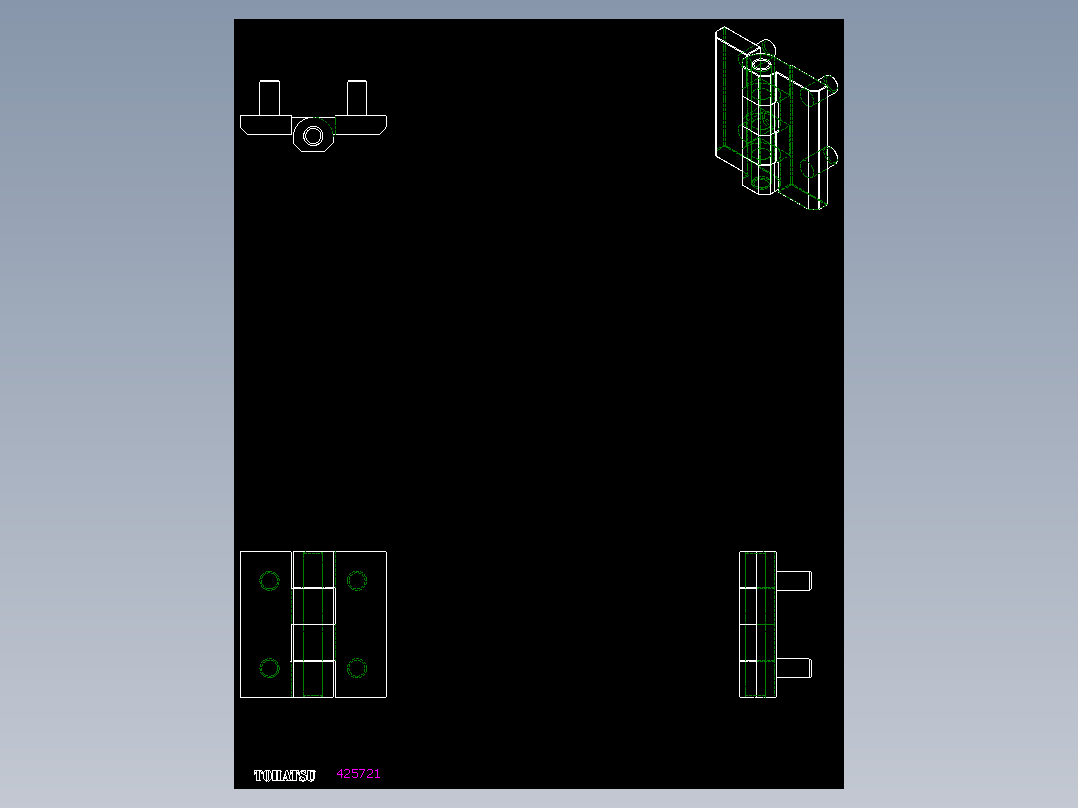 工程塑膠鉸鏈CFM-2D多系列多零件图纸模型