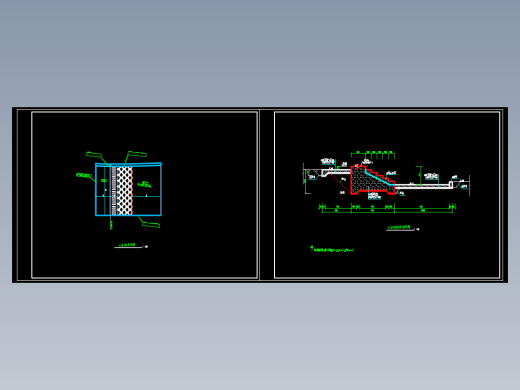 一套滚水坝（鱼鳞坝）图纸