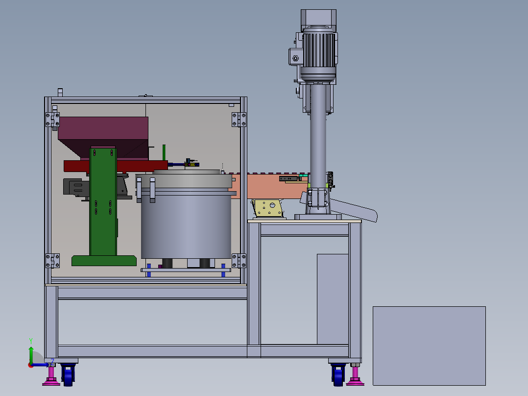 振动盘自动上料攻牙机sw16可编辑左视图