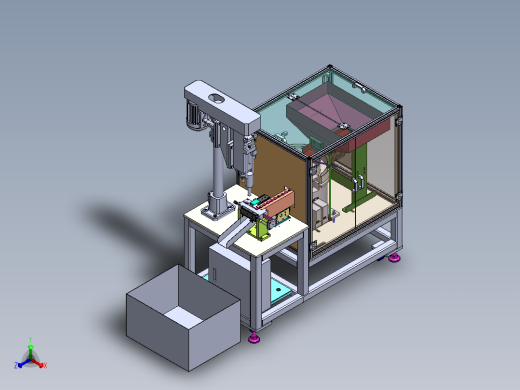 振动盘自动上料攻牙机sw16可编辑正等轴测缩略图