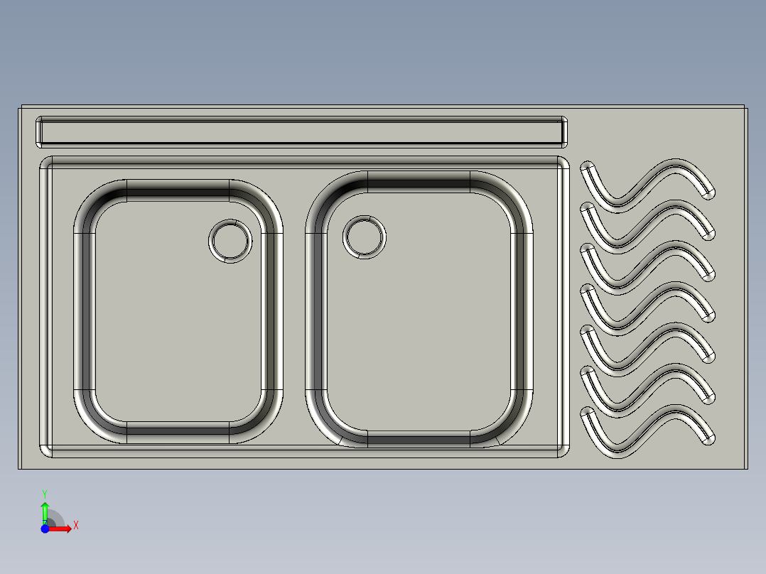 水槽、不锈钢水槽(146)前视图