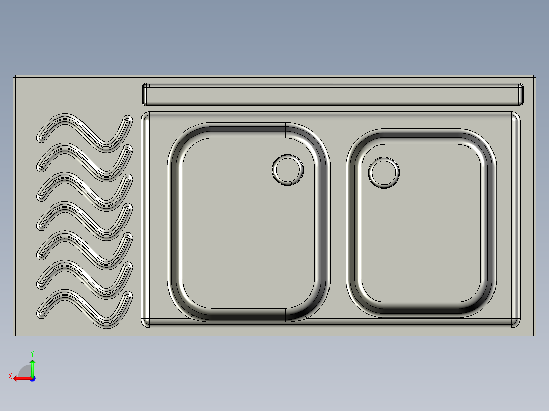 水槽、不锈钢水槽(146)后视图