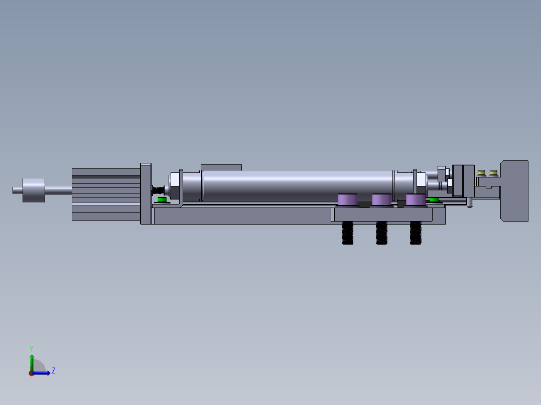 PCB板贴膜机sw18可编辑左视图