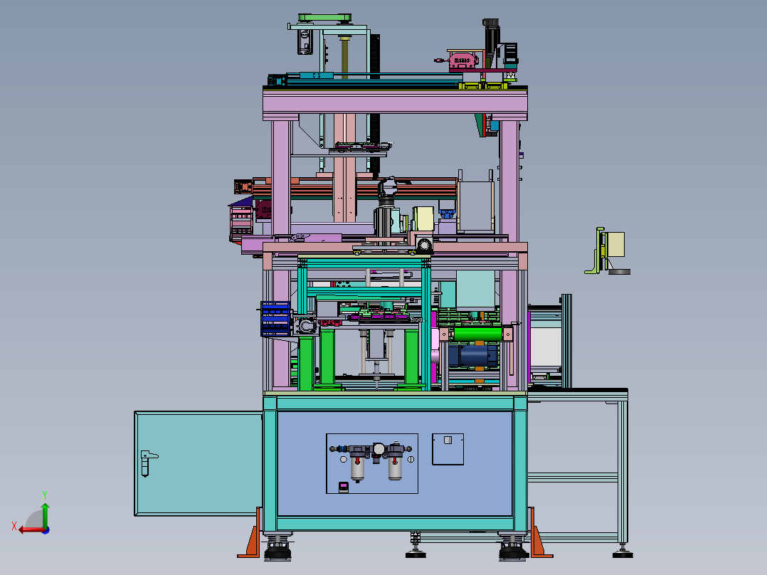 新能源辅料上料机构sw20可编辑后视图