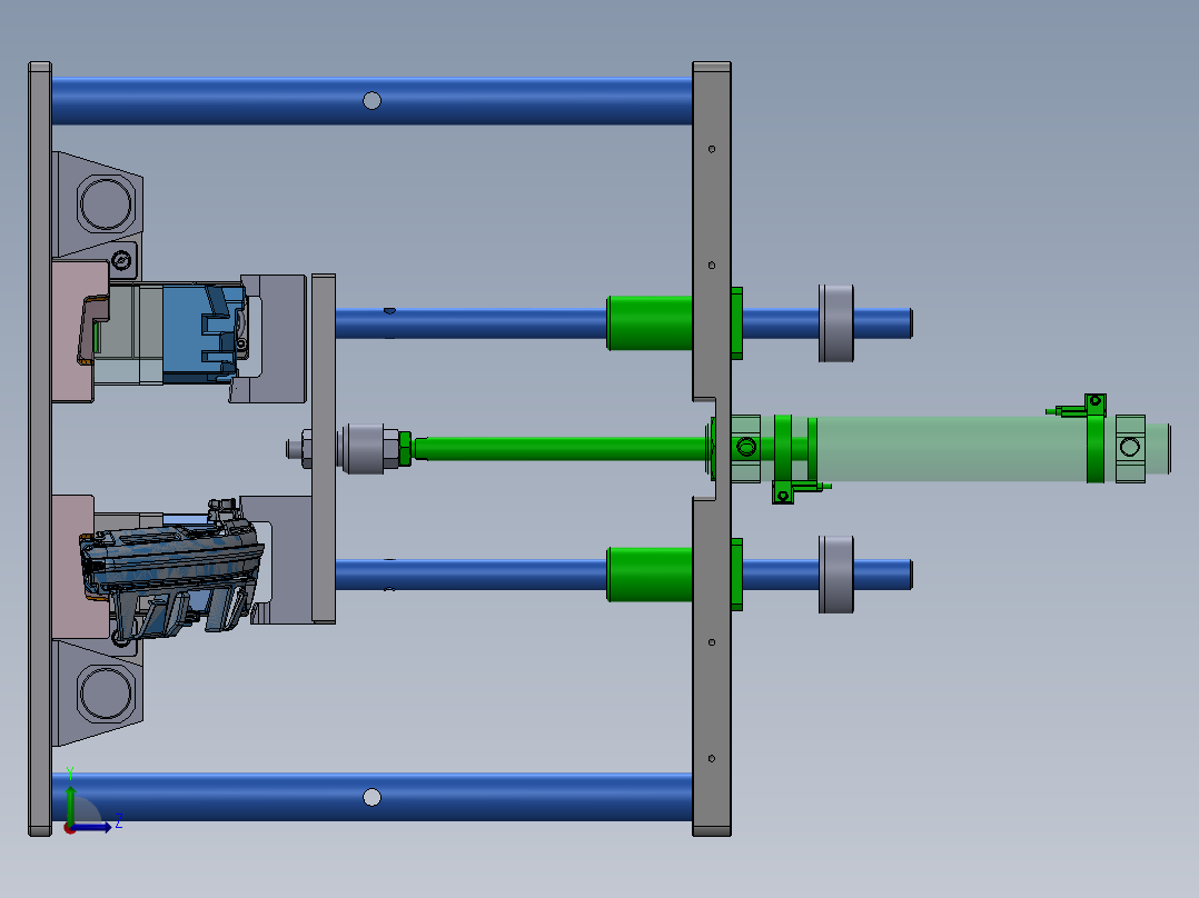 气密测试及通电测试sw22可编辑左视图