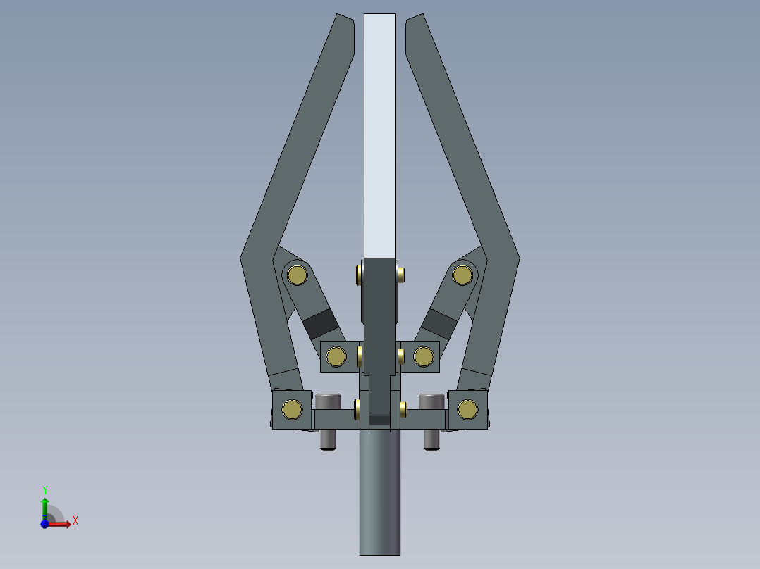 气动爪（需要特征识别）前视图