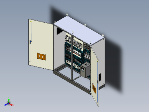 双柜组装刀开关风机软启动plc控制柜