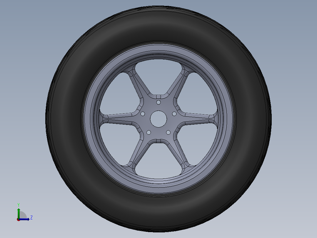 轮毂、轮胎(20)左视图