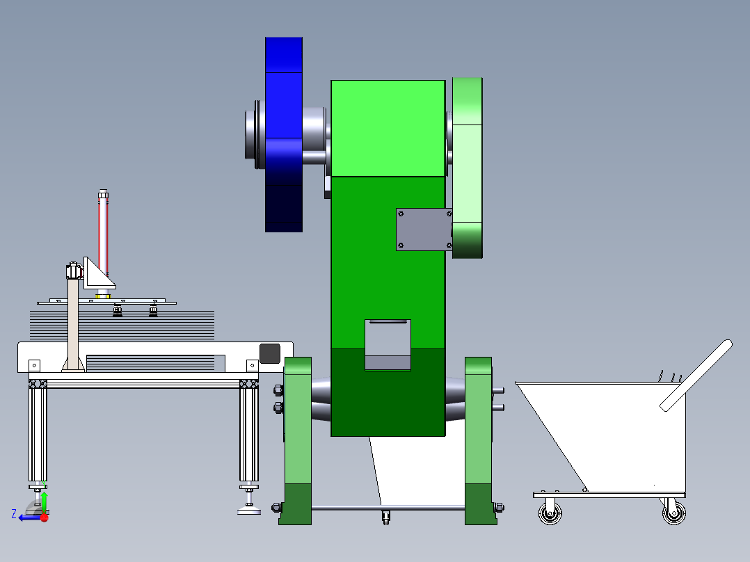 冲压上料设备sw24右视图