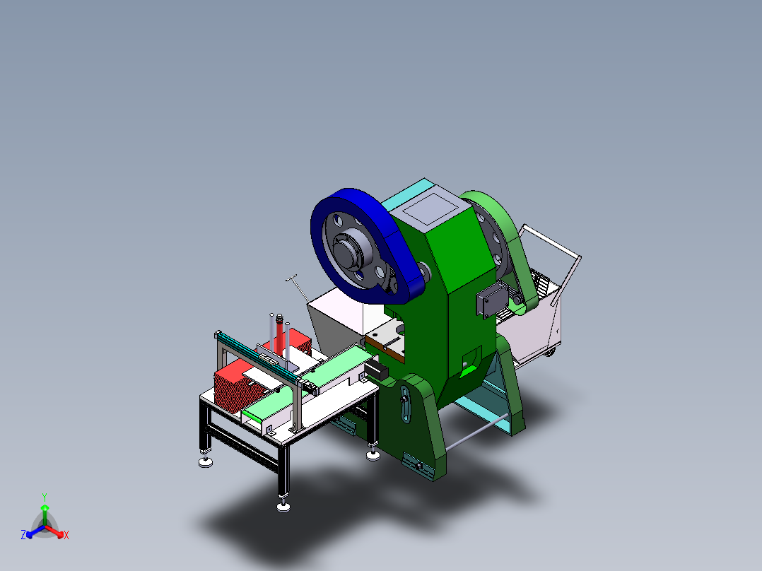 冲压上料设备sw24正等轴测图