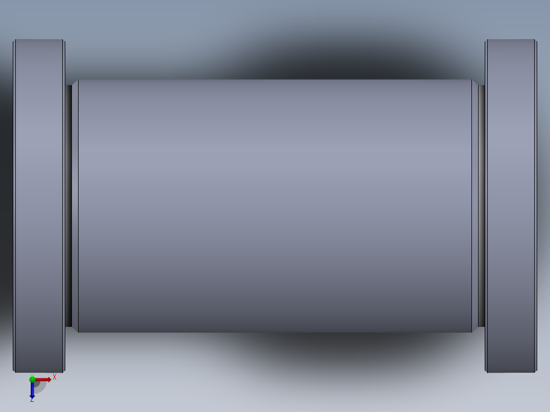 液压缸管俯视图