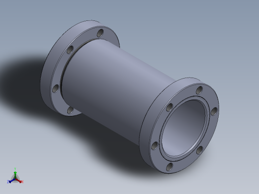 液压缸管正等轴测缩略图