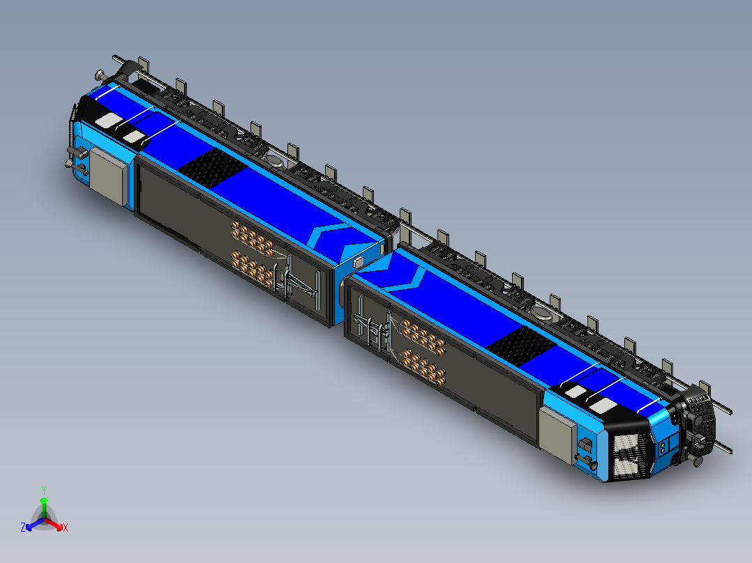 火车机车列车railway-engine-28311-模型格式为 stp