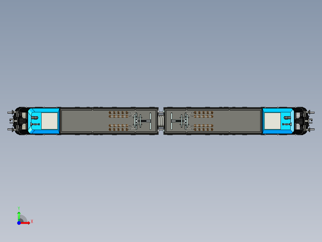 火车机车列车railway-engine-28311-模型格式为 stp前视图