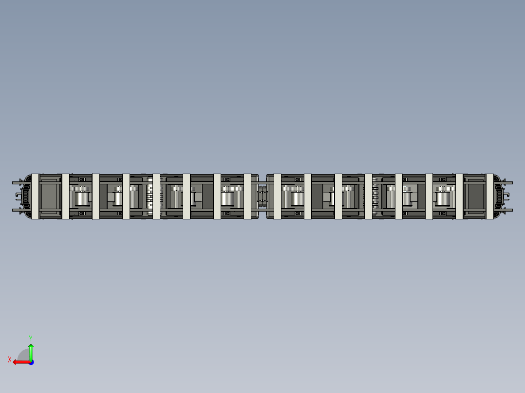 火车机车列车railway-engine-28311-模型格式为 stp后视图