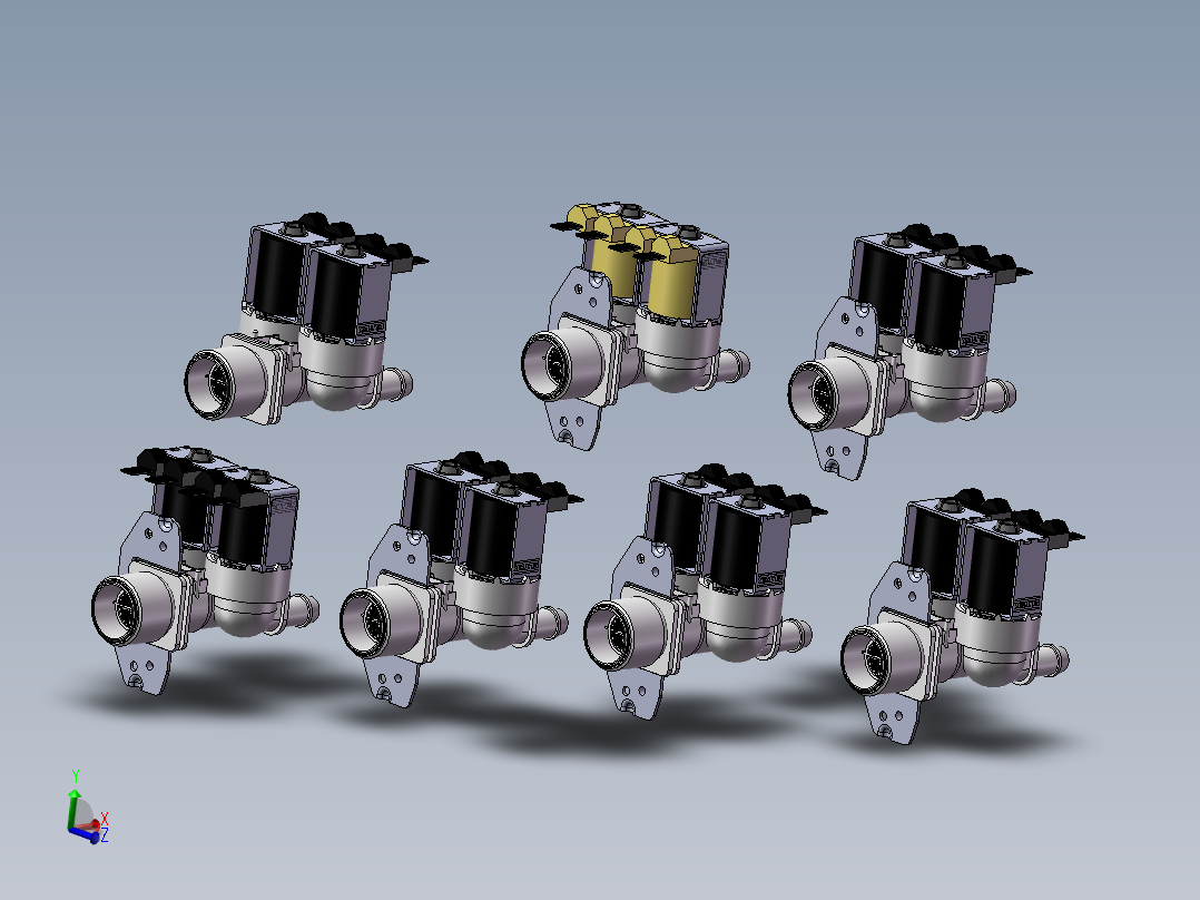 7款DSVP42-s1-B-2-NANA-3入口阀-进气阀模型主视图