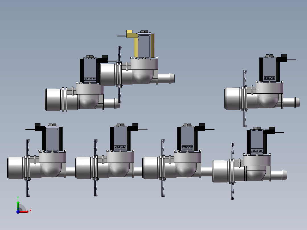 7款DSVP42-s1-B-2-NANA-3入口阀-进气阀模型前视图