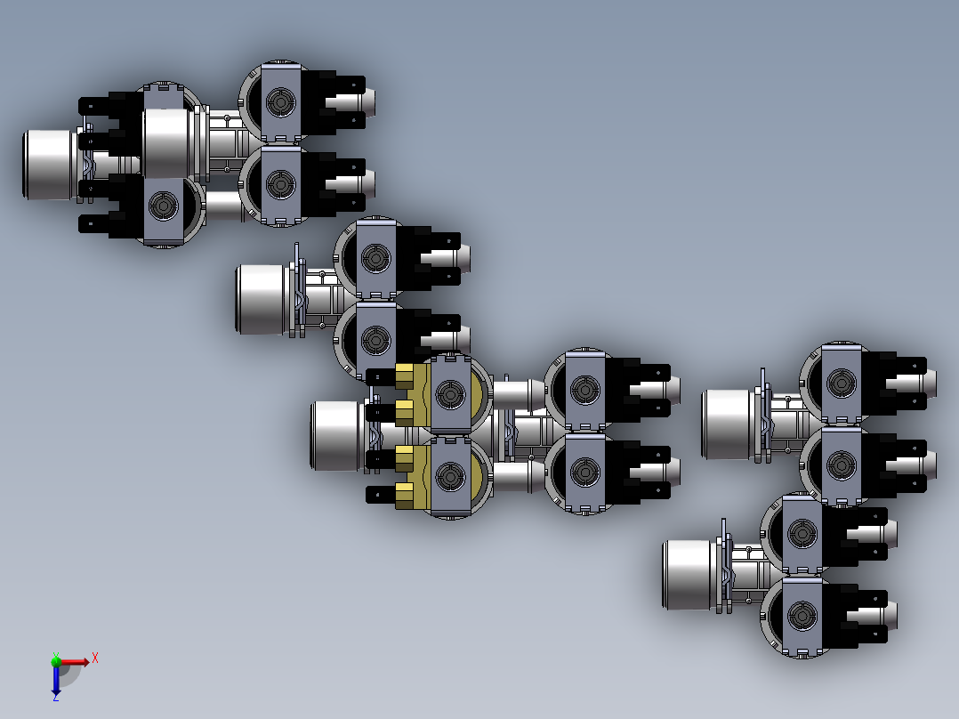 7款DSVP42-s1-B-2-NANA-3入口阀-进气阀模型俯视图