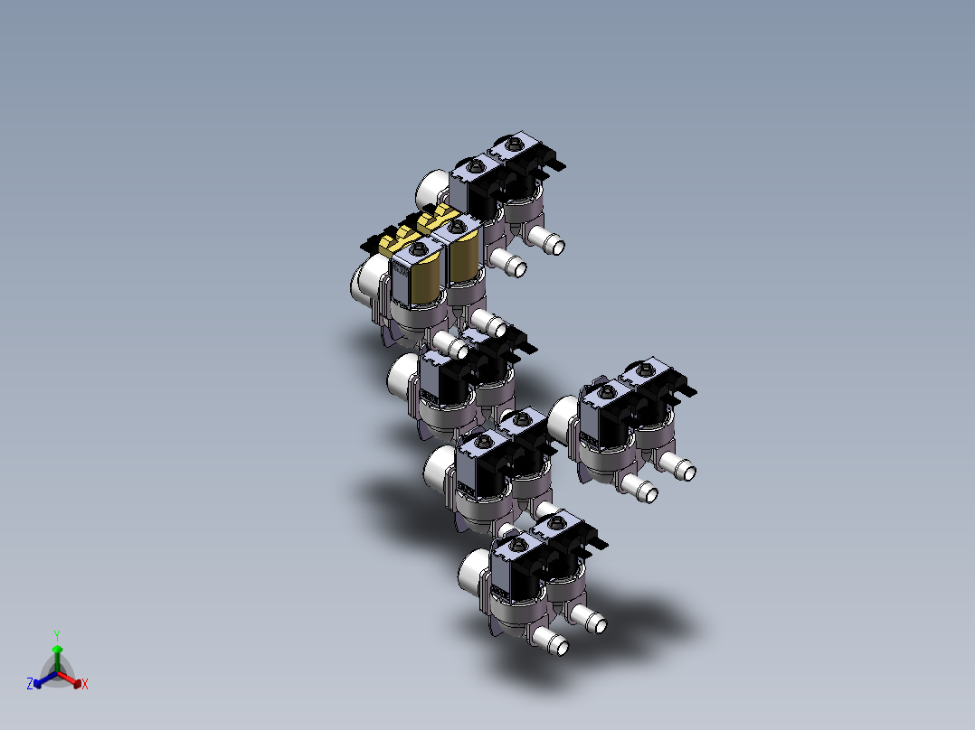 7款DSVP42-s1-B-2-NANA-3入口阀-进气阀模型正等轴测图