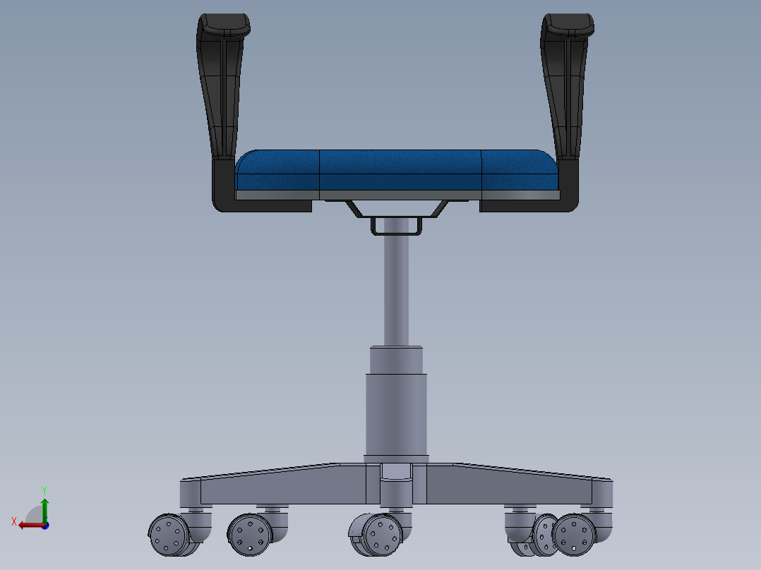办公椅1163后视图