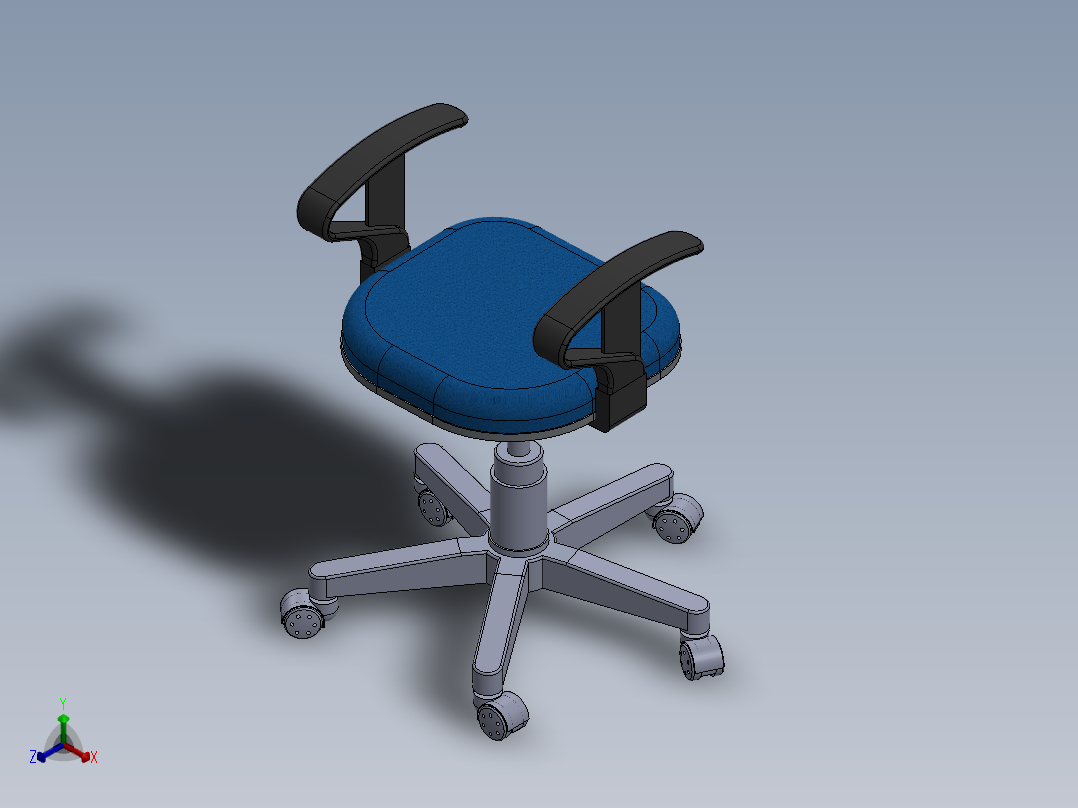 办公椅1163正等轴测图