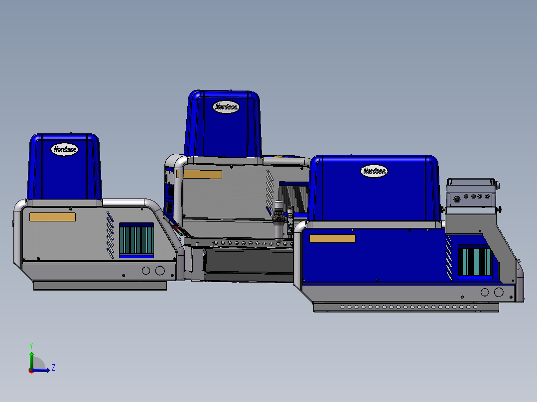 3款先进的弹性熔炼机模型左视图