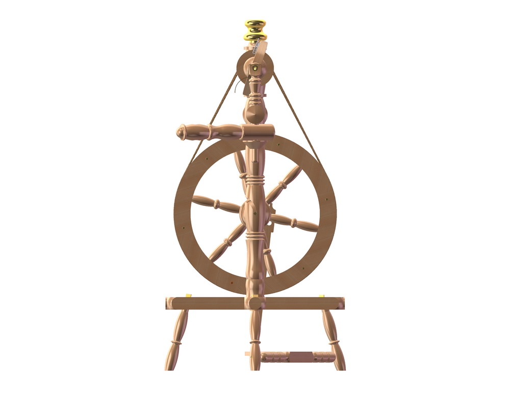 手工纺车SW12版本设计3D模型SolidWorks三维设计图