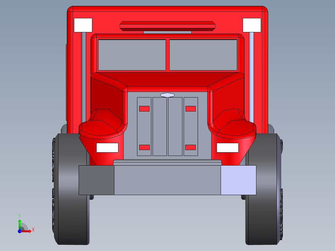 消防灭火车前视图