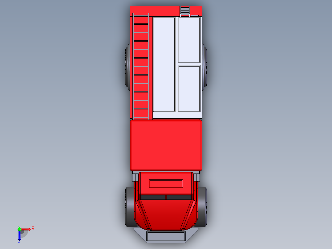 消防灭火车俯视图
