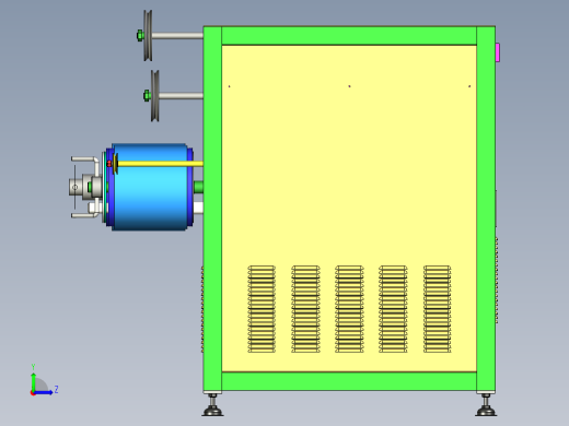 包装薄膜自动化放圈机设计左视缩略图