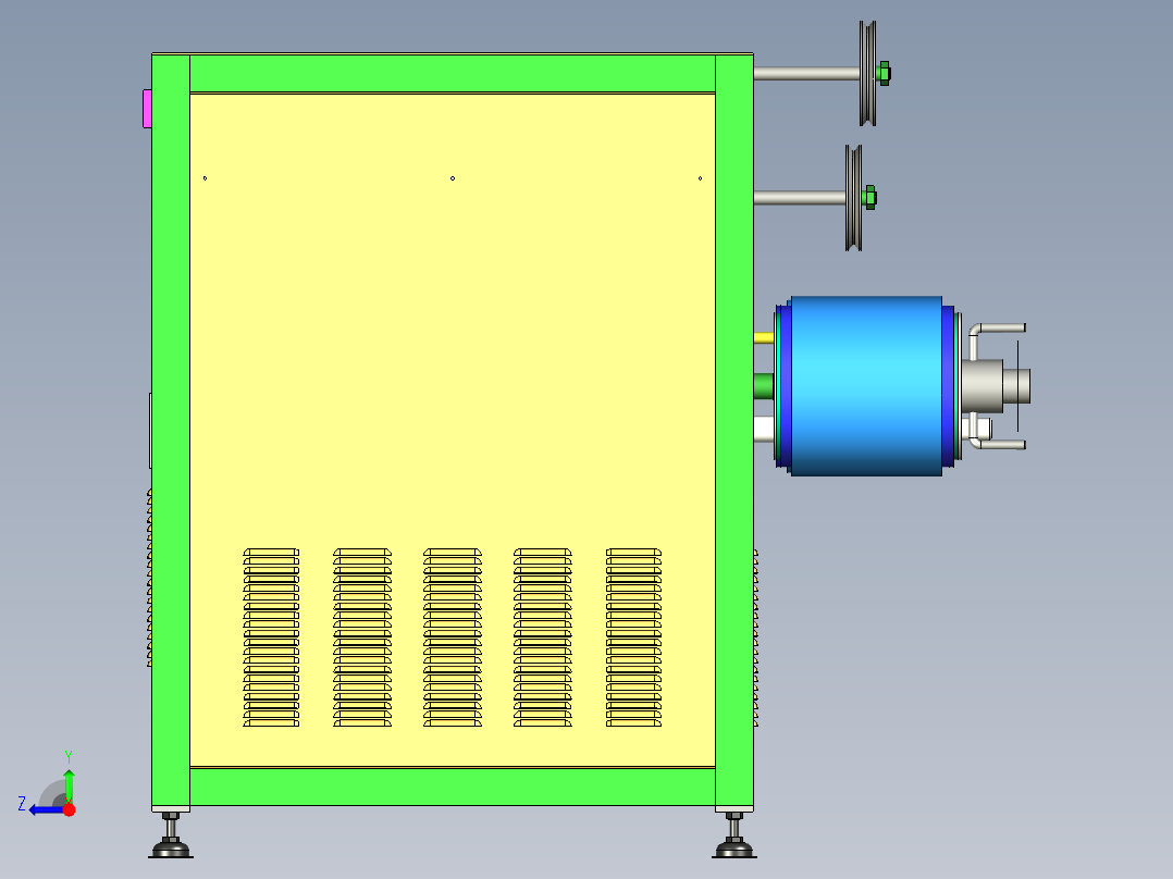包装薄膜自动化放圈机设计右视图
