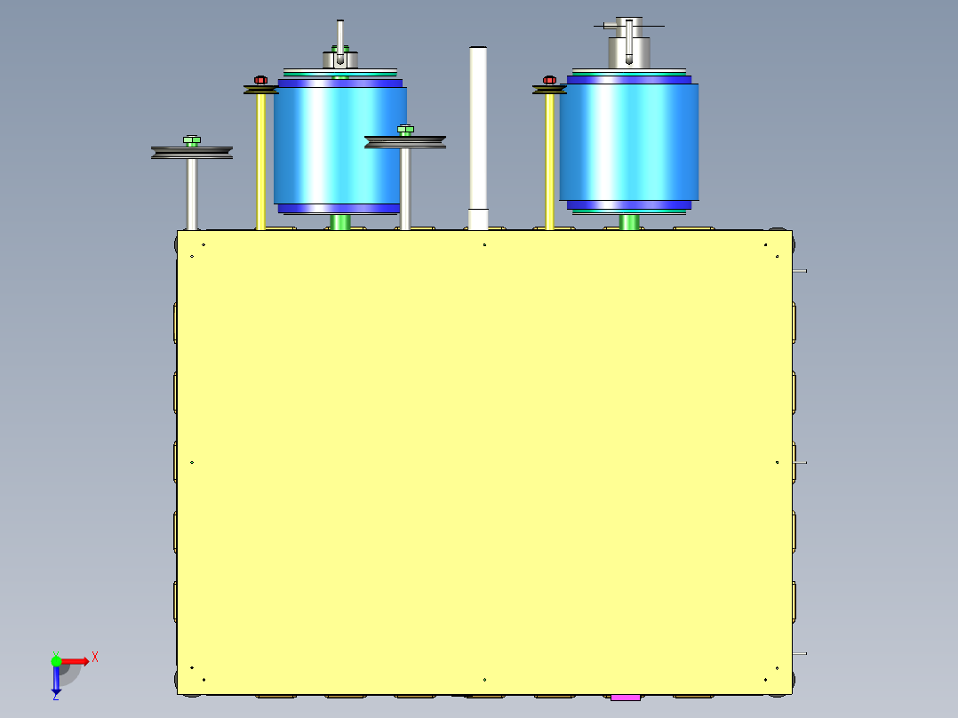 包装薄膜自动化放圈机设计俯视图
