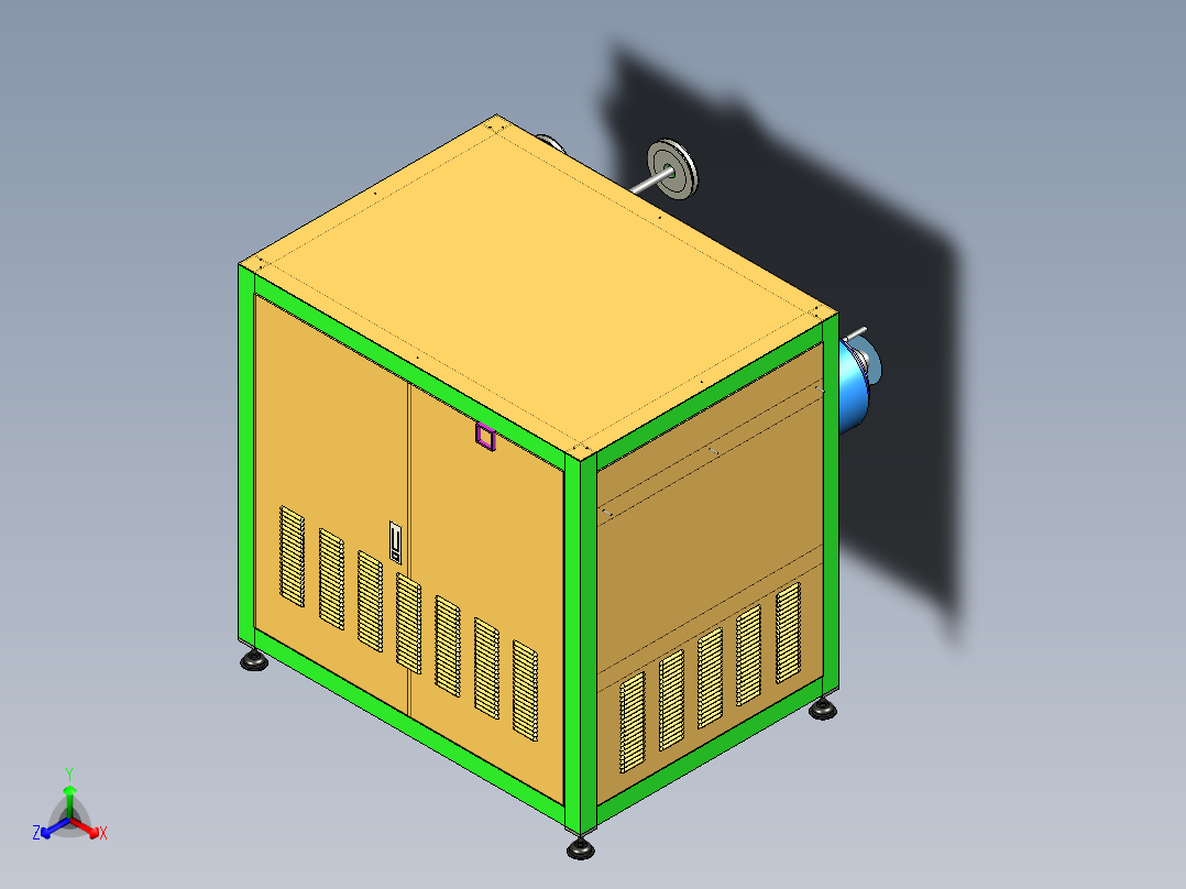 包装薄膜自动化放圈机设计正等轴测图