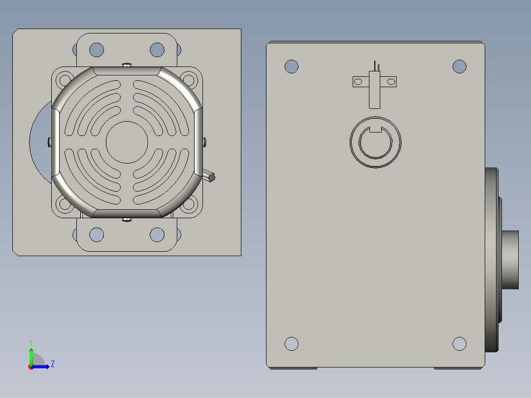 旋转组件左视图