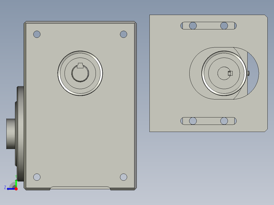 旋转组件右视图