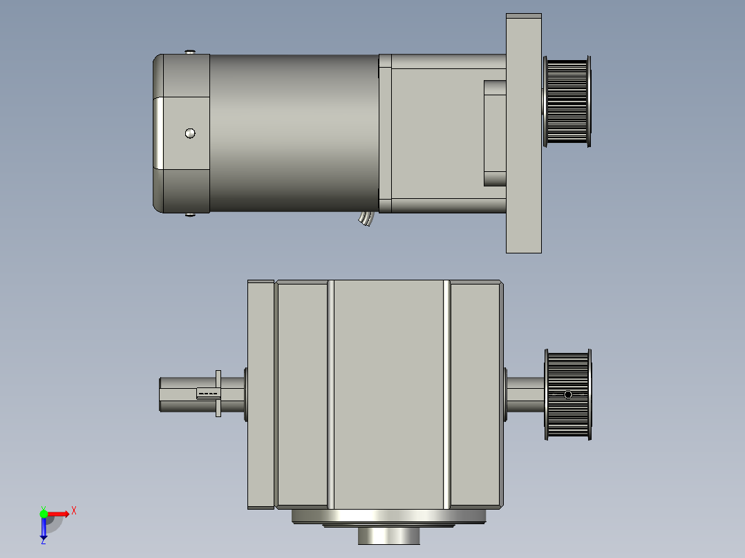 旋转组件俯视图
