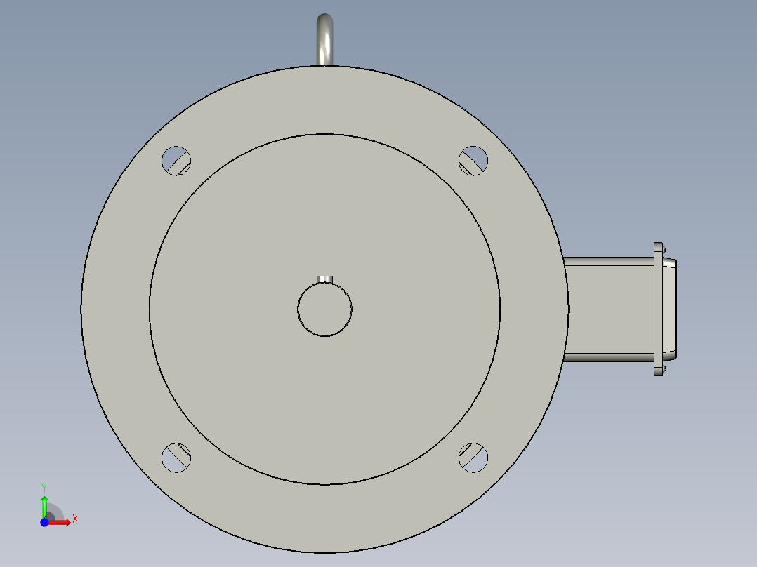 BWD型单级摆线针轮减速电机BWD3-87-Y3-4P-M1-1_Y2系列电机前视图