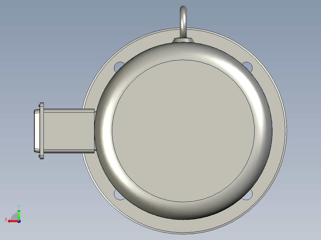 BWD型单级摆线针轮减速电机BWD3-87-Y3-4P-M1-1_Y2系列电机后视图