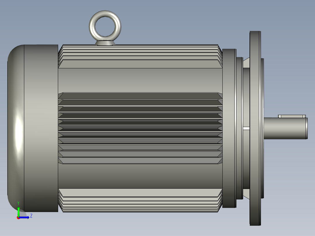 BWD型单级摆线针轮减速电机BWD3-87-Y3-4P-M1-1_Y2系列电机左视图