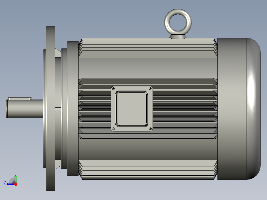 BWD型单级摆线针轮减速电机BWD3-87-Y3-4P-M1-1_Y2系列电机右视图
