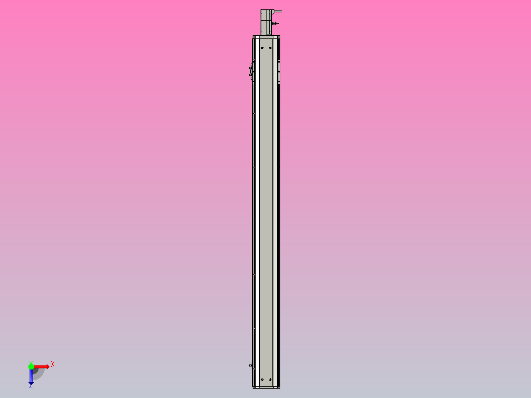 SYS12-BC-1050-100W滚珠花健、支撑座、滚珠丝杠、交叉导轨、直线模组.STEP俯视图