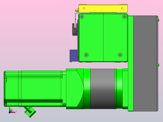 欧规同步带GTB110-750W伺服+行星减速机[GTB85-L20-300-RD-M750W-C2-N]滑台模组三菱电机前视缩略图