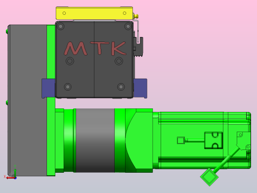 欧规同步带GTB110-750W伺服+行星减速机[GTB85-L20-300-RD-M750W-C2-N]滑台模组三菱电机后视缩略图