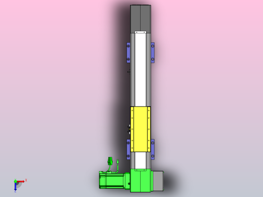 欧规同步带GTB110-750W伺服+行星减速机[GTB85-L20-300-RD-M750W-C2-N]滑台模组三菱电机俯视缩略图